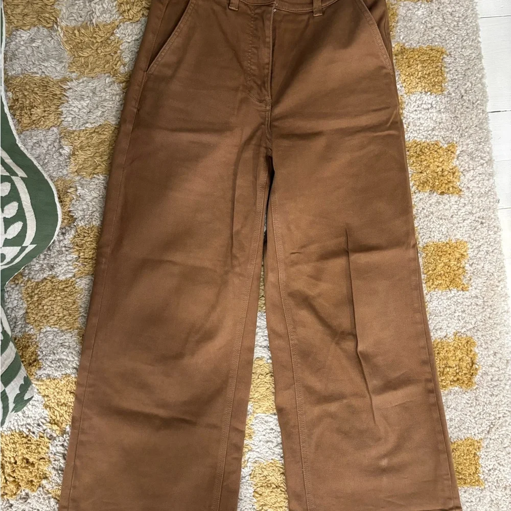 Everlane THE UTILITY WIDE-LEG PANT in Brown Sz 4 - Picture 3 of 5